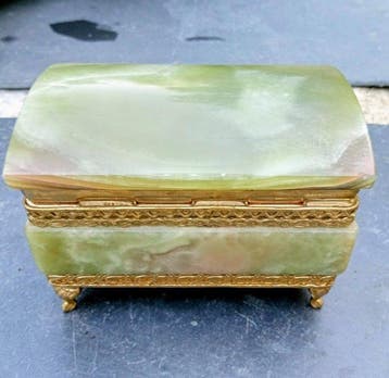 Sieradendoos - Onyx - 60s, Antiquités & Art