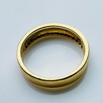 Ring - 18 karaat Geel goud - 0.18ct. tw. Diamant, Nieuw