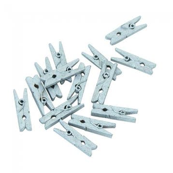 Mini Knijpers Hout Zilver 24st, Verzenden, Nieuw