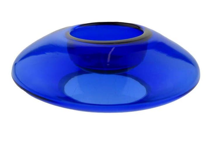 Waxinelicht houder van glas, Antiek en Kunst, Antiek | Glaswerk en Kristal, Verzenden