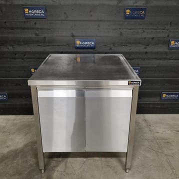 Werktafel | onderstel voor oven | 2 deuren | RVS | 83 cm |, Zakelijke goederen, Gebruikt