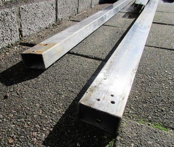 RVS Rechthoekige buis, Koker 365cm