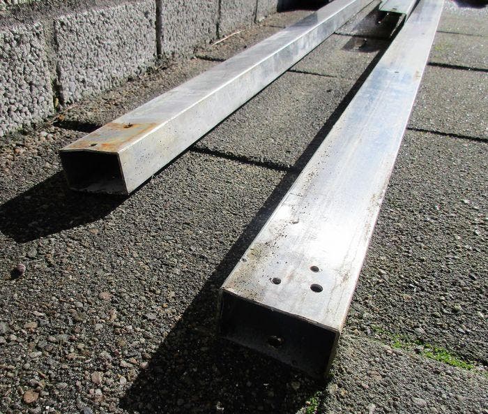 RVS Rechthoekige buis, Koker 365cm, Zakelijke goederen, Kantoor en Winkelinrichting | Winkel en Inventaris