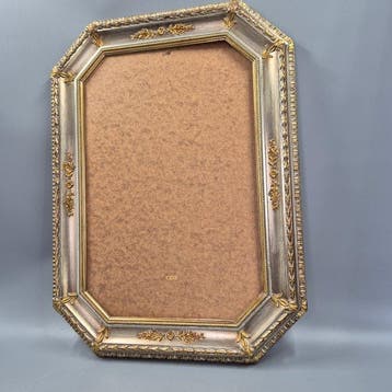 Edler Prunkrahmen in Silber-Gold – Barock-Stil für Gemälde &