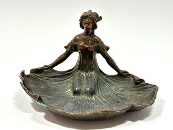 Vide-poche - Centrotavola Art Nouveau in brons – late 19e