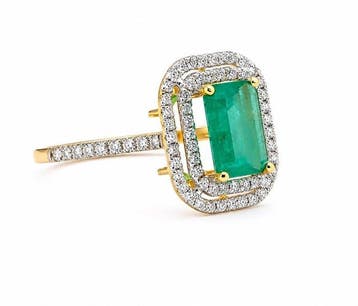 Zonder minimumprijs - Ring - 14 karaat Geel goud - 1.57ct., Nieuw