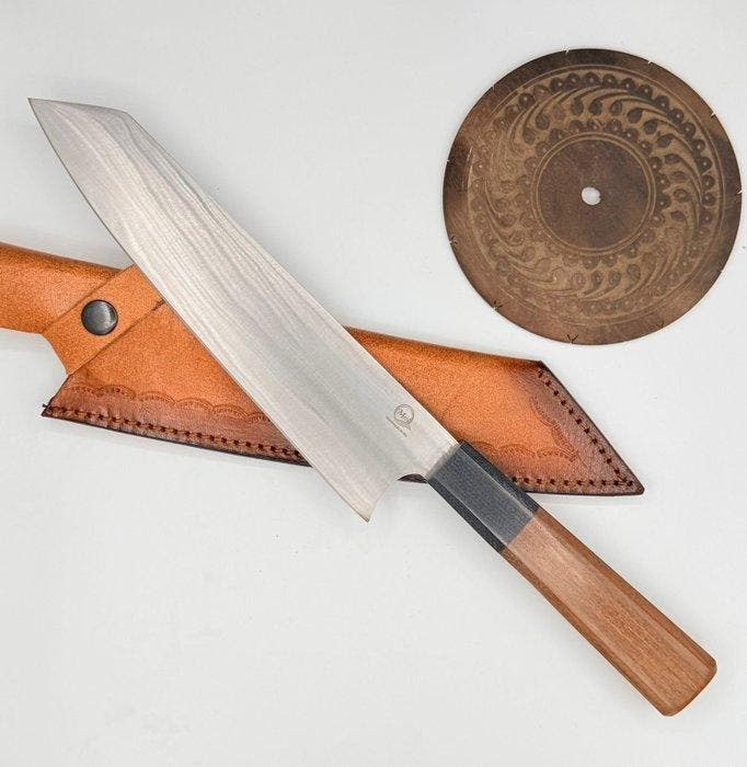 Keukenmes - Japanse stijl. Professioneel handgemaakt, Antiek en Kunst, Antiek | Keukengerei