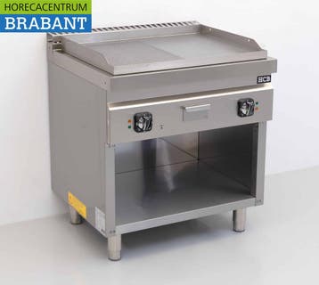 HCB RVS Bakplaat Glad / Geribbeld 80 cm 9 kW 400V Horeca, Zakelijke goederen, Ophalen of Verzenden, Nieuw in verpakking