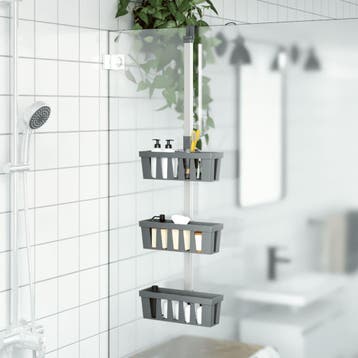 vidaXL Doucherek 30x15x(67-105) cm aluminium, Huis en Inrichting, Verzenden, Nieuw
