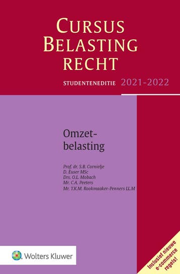 Cursus Belastingrecht Omzetbelasting / Studenteneditie, Verzenden, S.B. Cornielje