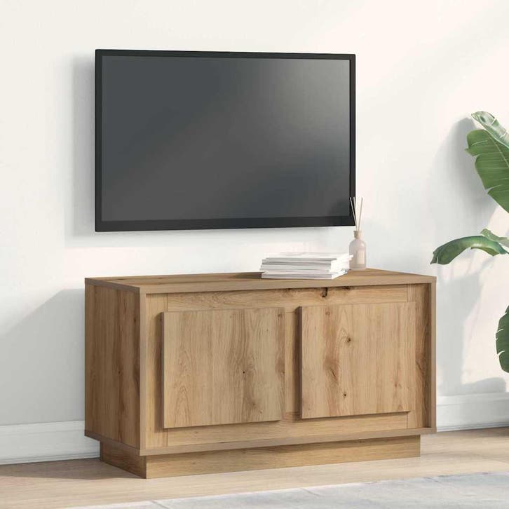 vidaXL TV Kast artisanaal eikenkleurig 80 x 35 x 45 cm, Huis en Inrichting, Kasten |Televisiemeubels, Nieuw, Verzenden