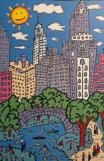 James Rizzi (1950-2011) - Sunday in Central Park