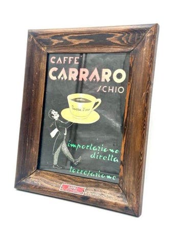 Verlichte reclamesign voor Caffè Carraro Schio - Oilà