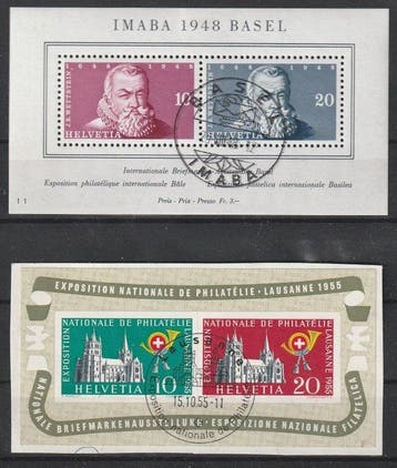Zwitserland 1937/1955 - 6 blokken uit deze periode
