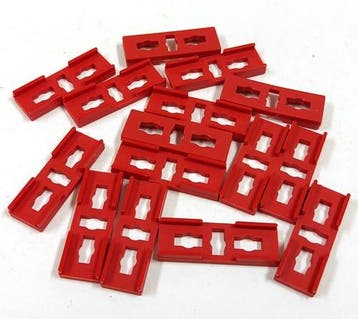 Vintage Fischertechnik 31667 verbindingsstrips 15, rood, 12, Verzenden, Nieuw