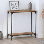 vidaXL Wandtafel met plank Oud hout 75 x 30.5 x 75 cm, Verzenden