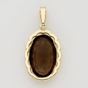 Pendentif - 14 carats Or jaune - Kwarts