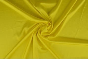 15 meter stretch voering - okergeel, Verzenden, 120 cm of meer, Geel, Polyester