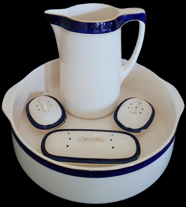 Victoriaans Lampetstel (5) - Villeroy & Boch - Geglazuurd, Antiek en Kunst, Antiek | Glaswerk en Kristal