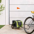 vidaXL Hondenfietstrailer oxford stof en ijzer groen en, Verzenden, Nieuw