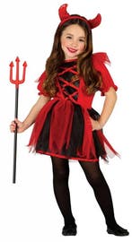 Halloween Kostuum Kind Duivel Meisje, Kinderen en Baby's, Verzenden, Nieuw