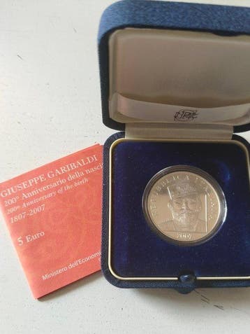 Italië. 5 Euro 2007 Garibaldi (Zonder minimumprijs)