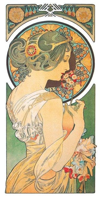 Alphonse Marie Mucha - “Primrose, 1899”.