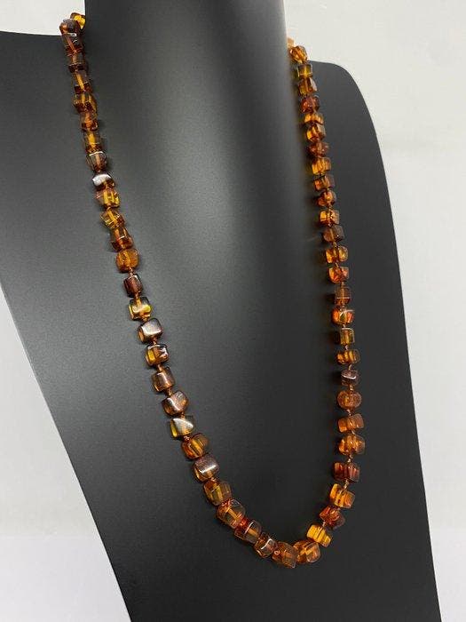 Geometrische Baltische Barnsteen Ketting – Unieke, Collections, Collections Animaux
