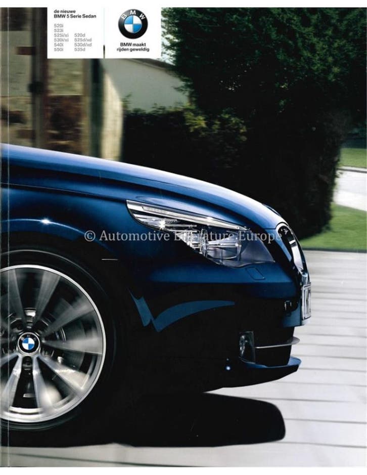 2007 BMW 5 SERIE SEDAN BROCHURE NEDERLANDS, Boeken, Auto's | Folders en Tijdschriften