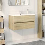vidaXL Wastafelkast 80x38,5x45 cm spaanplaat sonoma, Huis en Inrichting, Verzenden, Nieuw