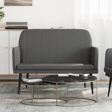 vidaXL Bankje 107x80x81 cm kunstleer grijs, Verzenden, Nieuw