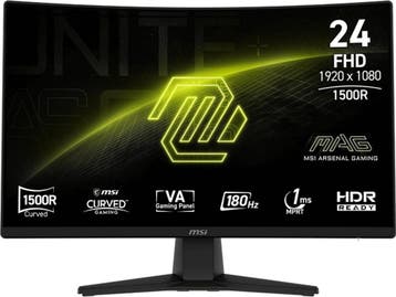 MSI MAG 242C - Curved Gaming Monitor - 180Hz - 24 inch, Computers en Software, Monitoren, Verzenden, Nieuw, MSI