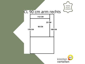 Leren elementenbank Flow - cl 90 arm rechts, Ophalen of Verzenden