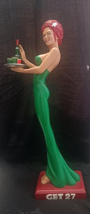 Get 27 Liqueur Bar Art Red Headed Pin Up Woman Statue