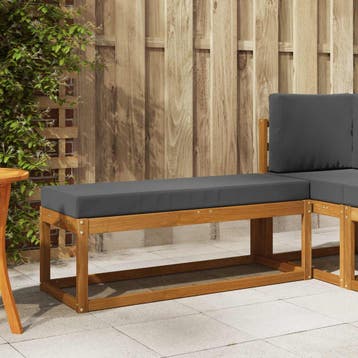 vidaXL Buiten Stoolbench Massief Acacia Hout Natuurlijk en, Verzenden, Nieuw