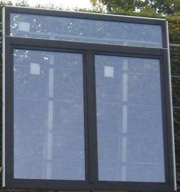 pvc raam , chassis , venster 212 x 221 wit / zwart ral 9005, Ophalen of Verzenden, Raamkozijn