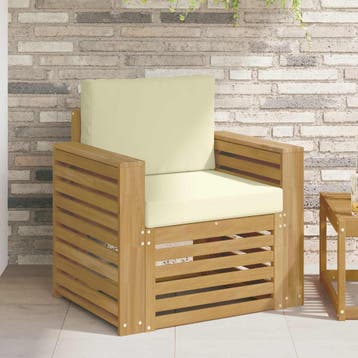 vidaXL Buiten bank set Polyester Wit, Verzenden, Nieuw