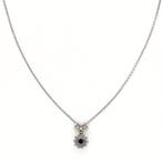 Collier avec pendentif - 14 carats Or blanc - Diamant -