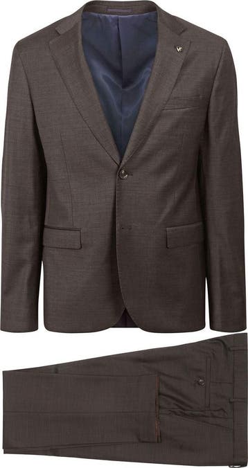 Suitable Kostuum Strato Wol Bruin maat Maat 48/50 (M) Heren, Bruin, Nieuw, Suitable, Verzenden