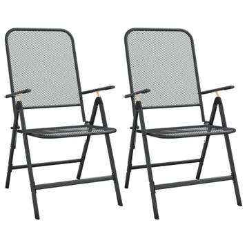 Tuinstoelen inklapbaar antraciet: Luxe comfort in 7 stand..., Tuin en Terras, Verzenden, Zo goed als nieuw, Metaal, Inklapbaar