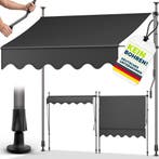 Klemluifel - zonnescherm balkon - breedte 400 cm - grijs -, Verzenden, Nieuw