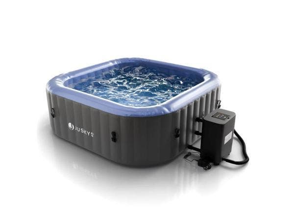 Veiling - Opblaasbare Whirlpool - 4-6 personen - Grijs / Bla, Tuin en Terras, Bubbelbaden en Hottubs
