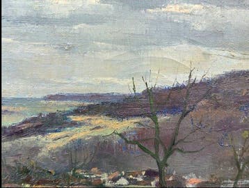 Augustin Memin (1910-1951) - Vue de lAisne en automne