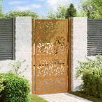 vidaXL Poort met bladontwerp 100x200 cm weervast staal, Tuin en Terras, Verzenden, Nieuw