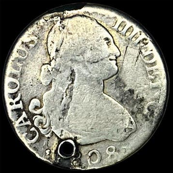 Koninkrijk Spanje, Nederland. Carlos IV 2 Reales 1808 M-AI -