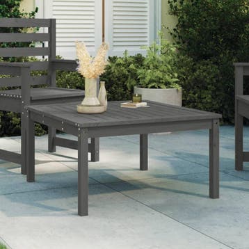 vidaXL Tuintafel 82,5x82,5x45 cm massief grenenhout grijs, Tuin en Terras, Verzenden, Nieuw