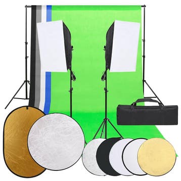 vidaXL Fotostudioset met verlichtingsset, achtergrond en, Verzenden