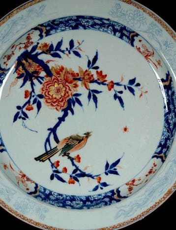 Kangxi (1662-1722) - Bord - Magpie Hunting an Insect on