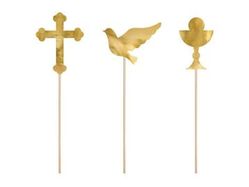 Communie Caketopper 31,5cm 6st, Verzenden, Nieuw