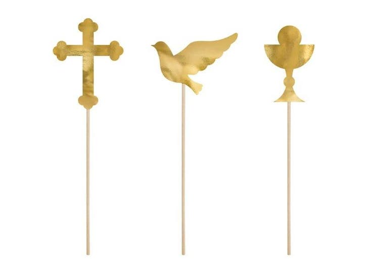 Communie Caketopper 31,5cm 6st, Hobby & Loisirs créatifs, Articles de fête, Envoi